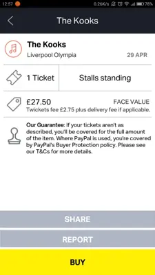 Twickets android App screenshot 1