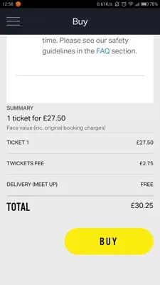 Twickets android App screenshot 4